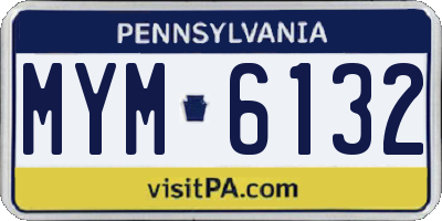 PA license plate MYM6132