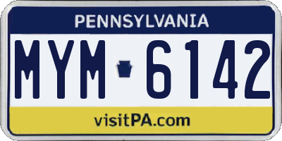 PA license plate MYM6142