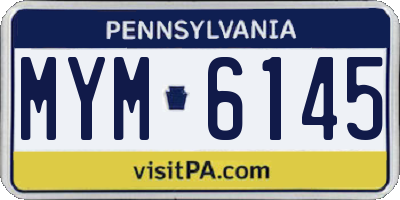 PA license plate MYM6145