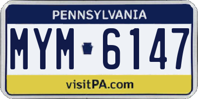 PA license plate MYM6147