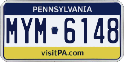 PA license plate MYM6148