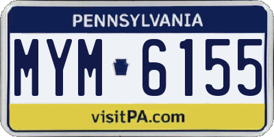 PA license plate MYM6155