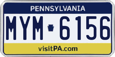 PA license plate MYM6156