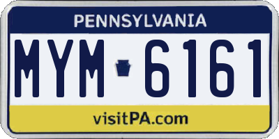 PA license plate MYM6161