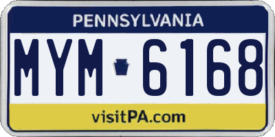 PA license plate MYM6168