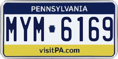 PA license plate MYM6169