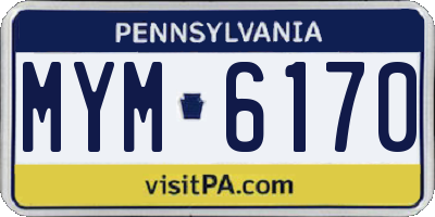 PA license plate MYM6170