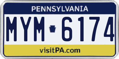 PA license plate MYM6174