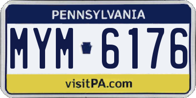 PA license plate MYM6176