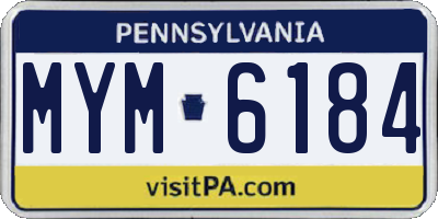 PA license plate MYM6184