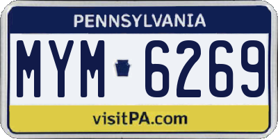 PA license plate MYM6269