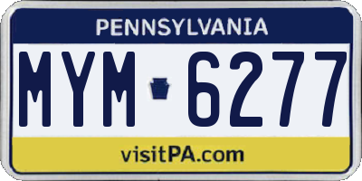 PA license plate MYM6277