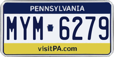 PA license plate MYM6279