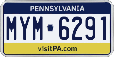 PA license plate MYM6291