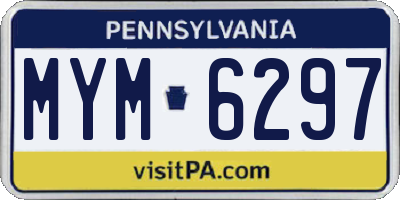 PA license plate MYM6297