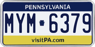 PA license plate MYM6379