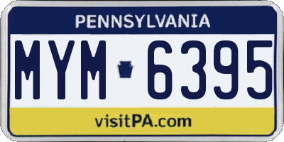 PA license plate MYM6395
