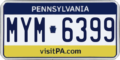 PA license plate MYM6399