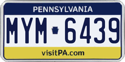 PA license plate MYM6439