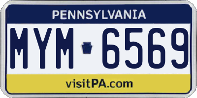 PA license plate MYM6569