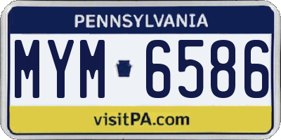 PA license plate MYM6586