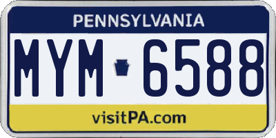 PA license plate MYM6588