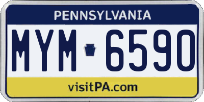 PA license plate MYM6590