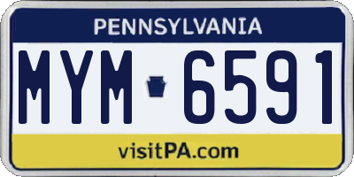 PA license plate MYM6591