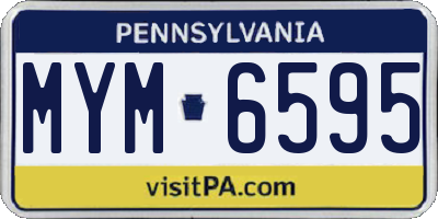 PA license plate MYM6595