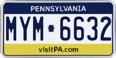 PA license plate MYM6632