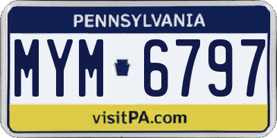 PA license plate MYM6797