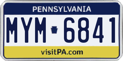 PA license plate MYM6841