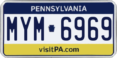 PA license plate MYM6969