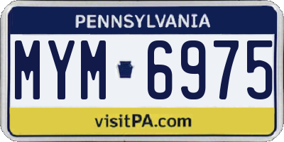 PA license plate MYM6975