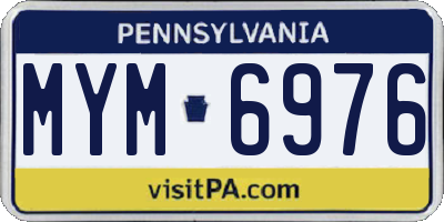 PA license plate MYM6976