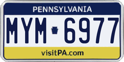 PA license plate MYM6977