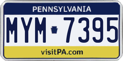 PA license plate MYM7395