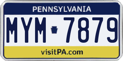PA license plate MYM7879