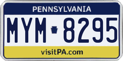 PA license plate MYM8295
