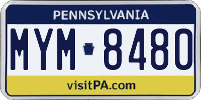 PA license plate MYM8480