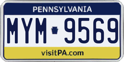 PA license plate MYM9569