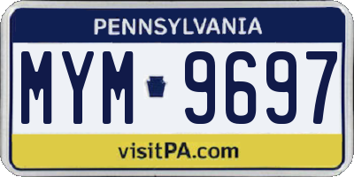 PA license plate MYM9697
