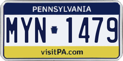 PA license plate MYN1479