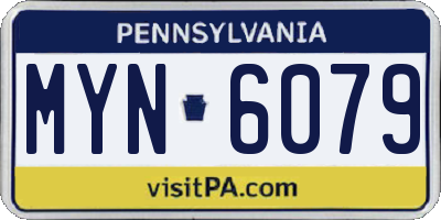 PA license plate MYN6079