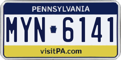 PA license plate MYN6141