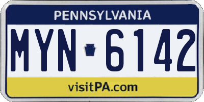 PA license plate MYN6142