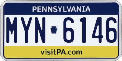 PA license plate MYN6146