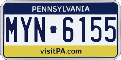 PA license plate MYN6155