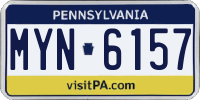 PA license plate MYN6157