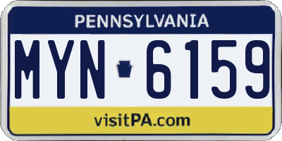 PA license plate MYN6159